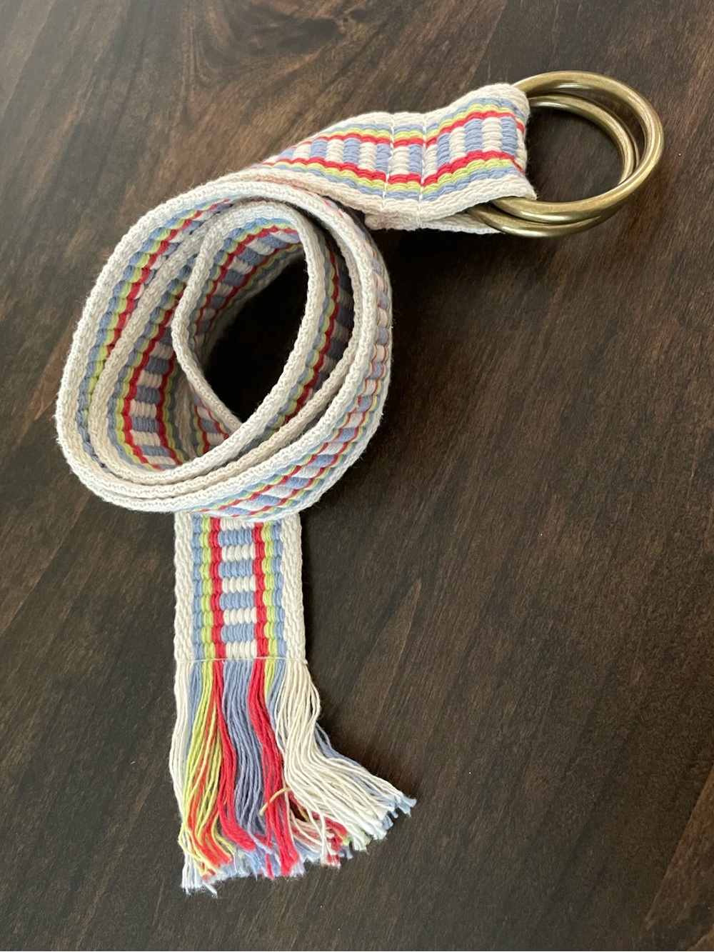 Multi Colored Woven Fabric Belt - Picture 4 of 5